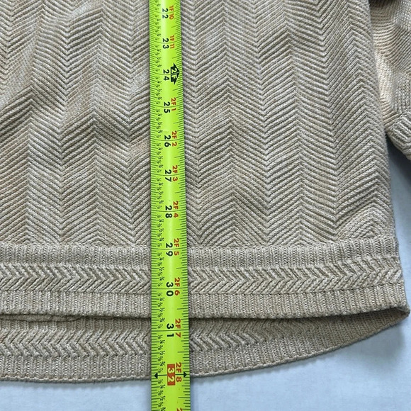 Chaps Ralph Lauren Tan Cream Men’s Long Sleeve Pullover Sweater Size Large - Picture 8 of 9